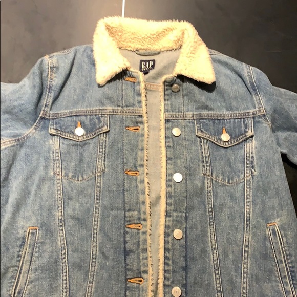 GAP FUR JEAN JACKET - Picture 2 of 3